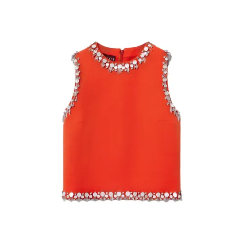 GUCCI FW25 Майка Женская Ярко-Оранжевая