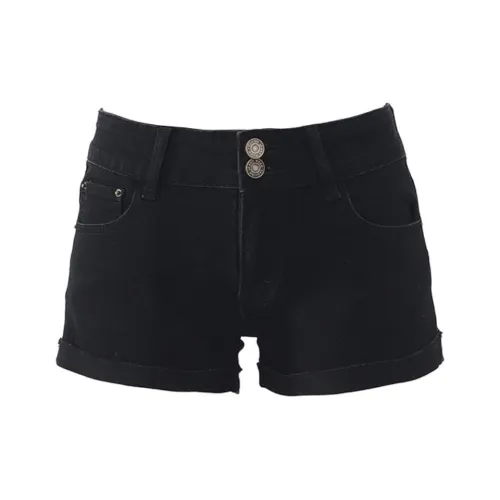 BRN YC 5168 2 Черный Шорты Женские Джинсовые шорты