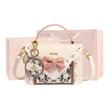 Крестообразная текстура, белый, позолоченный, подарочная коробка