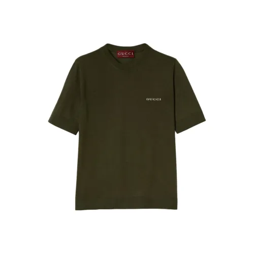 GUCCI FW25 Предзимняя коллекция Кашемировый свитер Женские Сосна Лесной зеленый