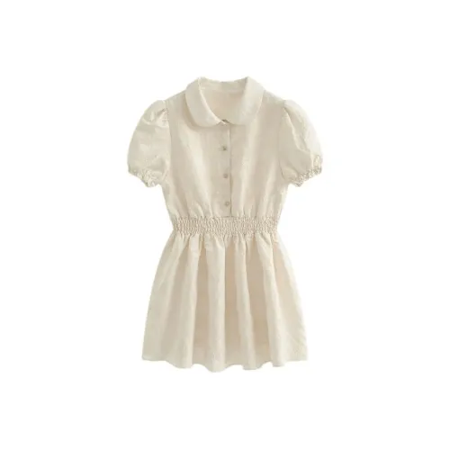 GEZITAI Короткое платье с короткими рукавами женское