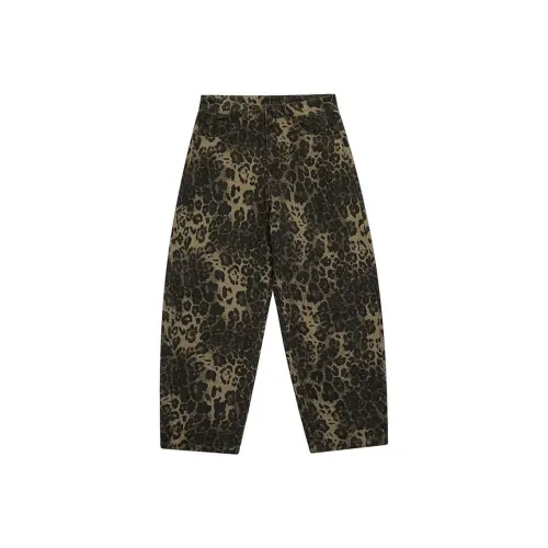 YOUSEKOO Леопардовый принт Унисекс Повседневные брюки