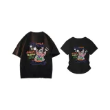 Черный свободный стиль + черный стиль с подтяжкой талии (улучшенный с вышивкой)