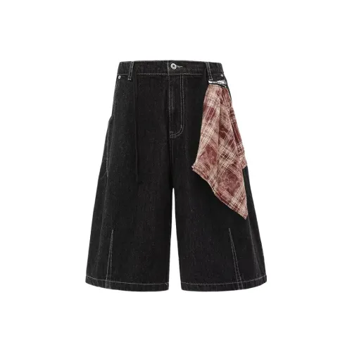 AKIN Черные Унисекс Джинсовые Шорты