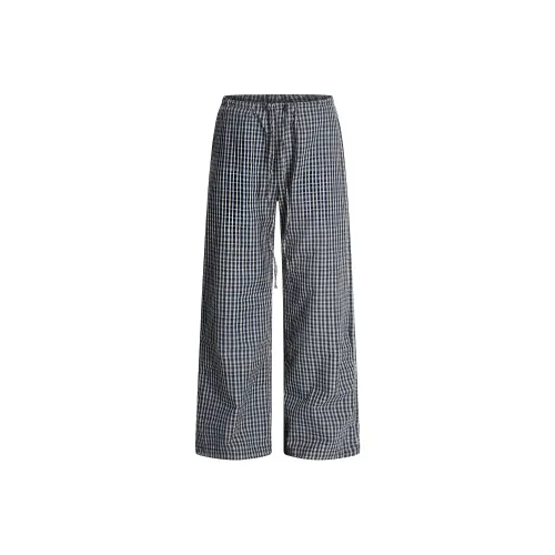 GENTLE MONSTER Blue Plaid Women's Casual Pants GENTLE MONSTER Синие Клетчатые Женские Повседневные Брюки