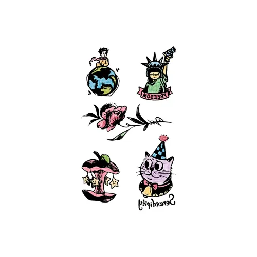 SHITIAN Энтропия Пепельный Многоцветный Татуировка Наклейка