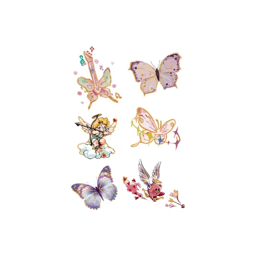 SHITIAN Realm OF Misty Сумерки Многоцветный Лазерный Серебряный Tattoo Наклейка