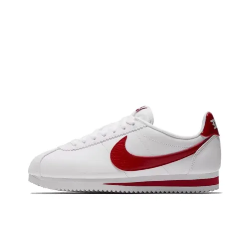 Nike Classic Cortez Устойчивые к истиранию Низкие Беговые кроссовки Женские Белые