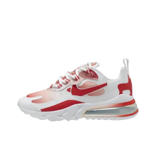 Nike Air Max 270 Устойчивый к истиранию Низкий Топ Бег на длинные дистанции Обувь Унисекс Белый Красный