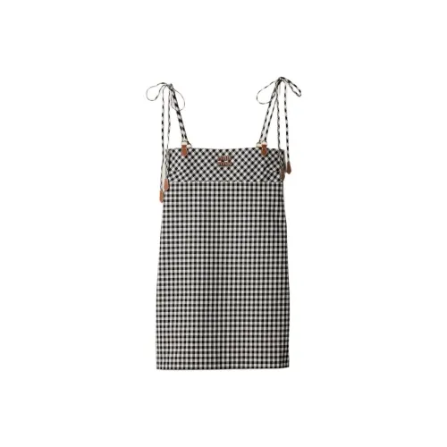 MIU MIU Черный/Белый Женские Слиплатья