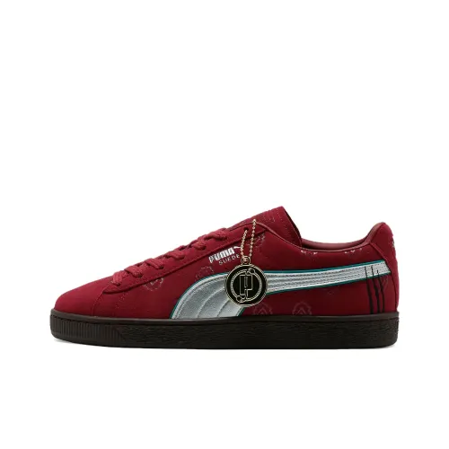 PUMA Suede Скейтборд Кроссовки Низкие Топ Бордовый Унисекс