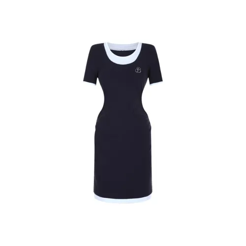 BSEVENI Короткое платье с короткими рукавами женское