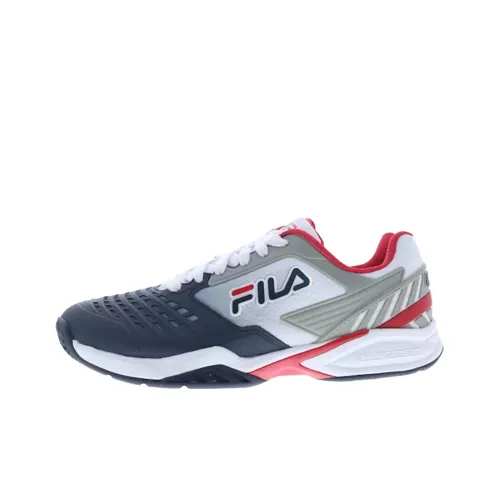 FILA Axilus 2 Устойчивые к истиранию Низкие Кроссовки для тенниса Унисекс Синие Белые