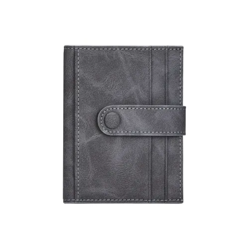 POLOMEISDO Синтетическая кожа Унисекс Портативный Держатель для карт кошелек Мужской Серый