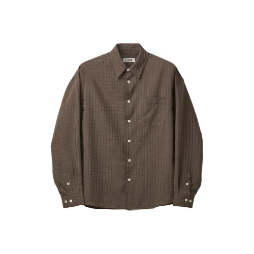 COOR Коричневые унисекс рубашки