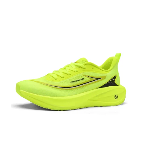 OURCOVER Беговые кроссовки Low Top Неоновый зеленый Унисекс