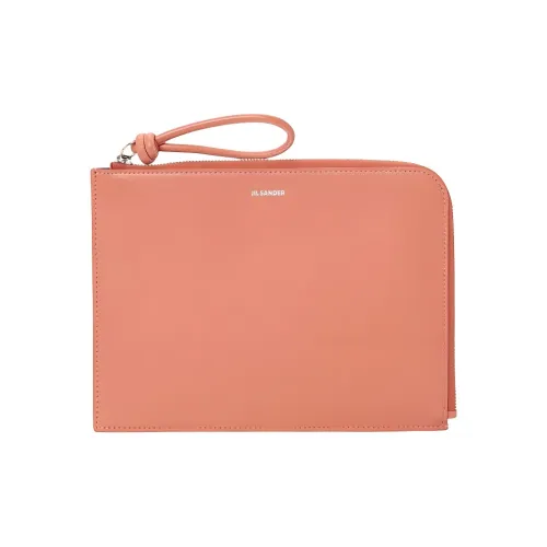 JIL SANDER Естественный Кожа Клатч Женский Розовый