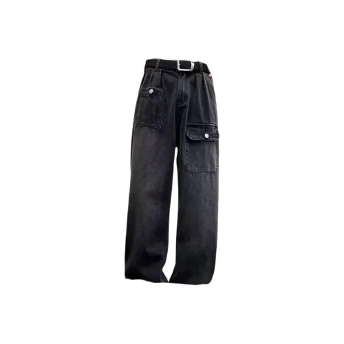 YOUSEKOO Черные Унисекс Джинсы