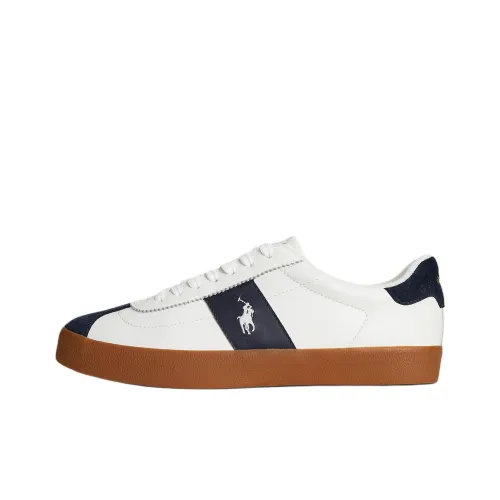 Polo Ralph Lauren COURT VULC Низкие Кроссовки для скейтбординга Мужские Белые и Синие