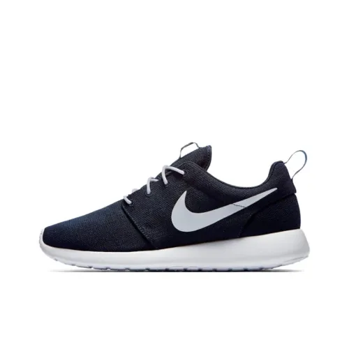 Nike Roshe One Устойчивый к истиранию Низкий Топ Повседневные Беговые кроссовки Унисекс Синий