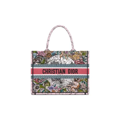 DIOR BookTote Кожа Тоут Сумка Сумка для покупок Сумка на плечо Сумка Женская Розовая