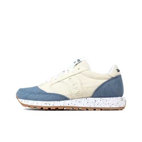Saucony Jazz Original Износостойкий Низкий Топ Повседневная Обувь Мужская Бежево-Синяя