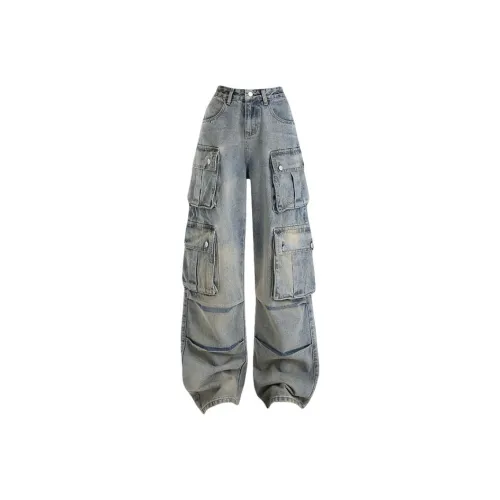 SHIJI NZDG GZ3 Ностальгический синий Женские Брюки карго