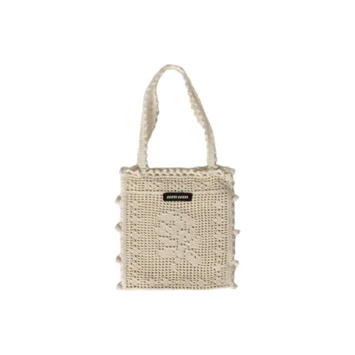 MIU MIU Cotton Bag Women's Milk White