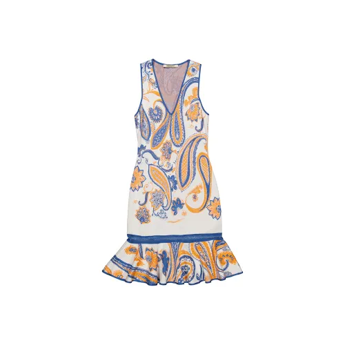 ROBERTO CAVALLI Белое Женское Платье без рукавов