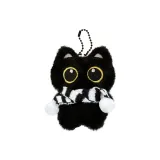 Черный Белый Шарф Маленький Черный Кот