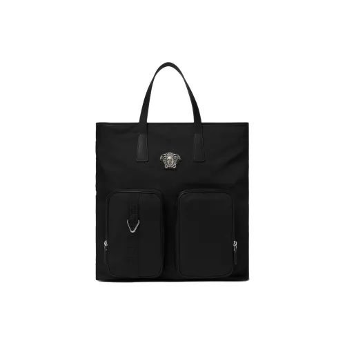 VERSACE Medusa Nylon Tote Bag Shopping Bag Women's Black