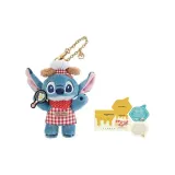 12 см Стич Веселье Подвеска + Маленький Шеф Кукла Одежда + Конверт Поздравительная Открытка