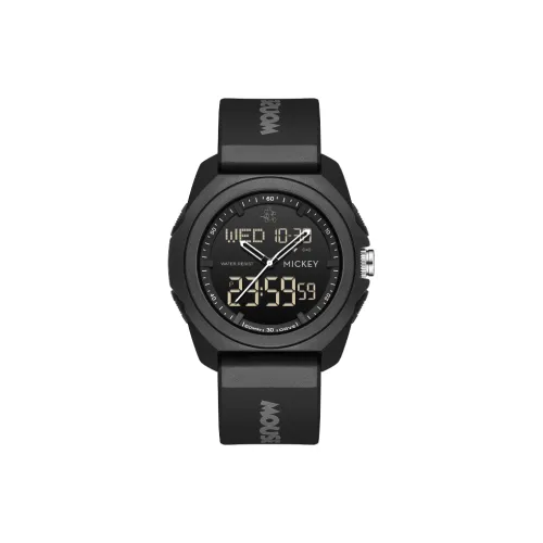 Disney Электронный + Кварцевый Механизм TPU Ремешок Часы Унисекс Черный Циферблат