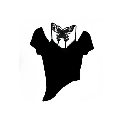 MEIJIAO Черный Бант Женские Майки