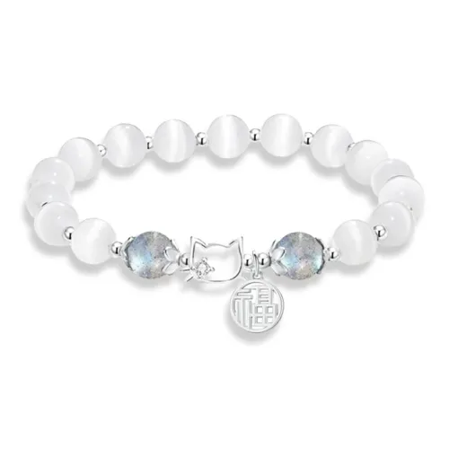 LuluCanaan Синтетическое Искусственное стекло кошачий глаз браслеты унисекс