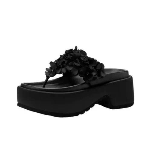 TATAYA Резиновая подошва устойчивая к истиранию шлепанцы женские черные