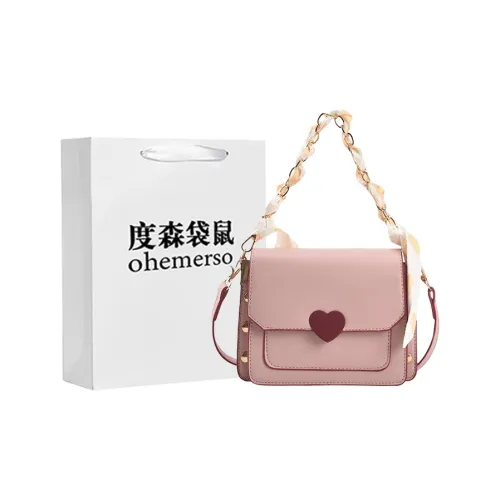 Dusen Kangaroo ПУ (полиуретан) Сумка Стандартная Женская Розовая Белая