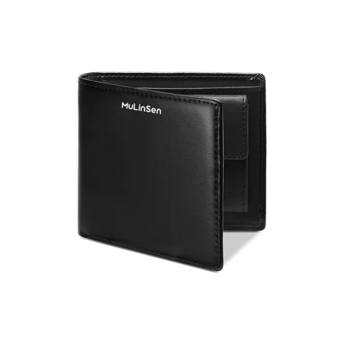 Mulinsen Коровья кожа Спилок Кошелек Стандартный Унисекс Черный Коричневый Королевский синий