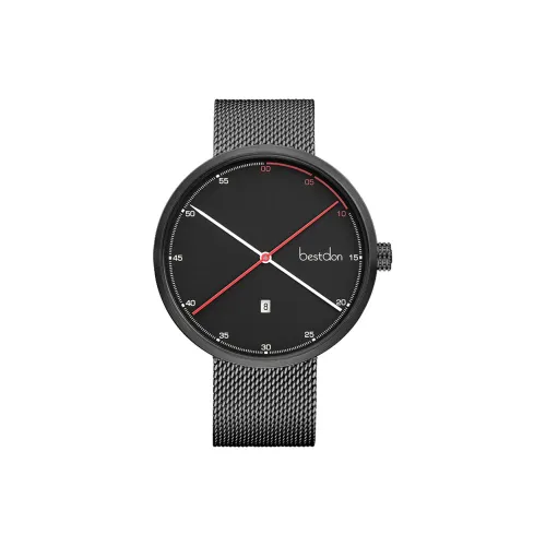 Bestdon Кварцевый механизм ремешок из нержавеющей стали черный циферблат мужские часы