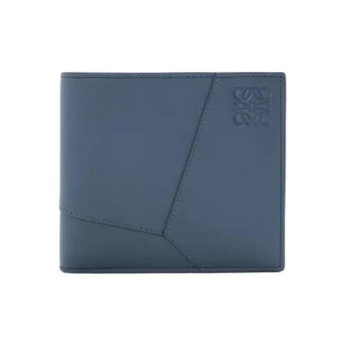 LOEWE Пазл Телячья кожа Кошелек Мужской Индиго Крашение