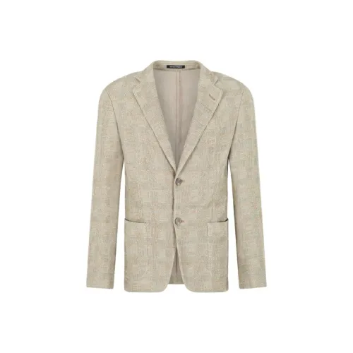 EMPORIO ARMANI Бизнес-костюм Пальто Мужской Бежевый