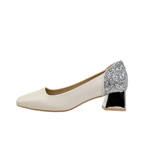 Fawn Miri Грубый каблук Высокие каблуки Женские Бежевый