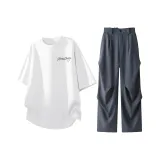 Белый+Серый Синий [Футболка, Одежда, Наборы, Флагманский]