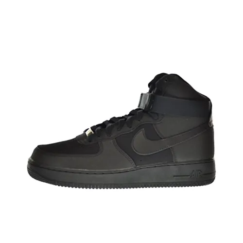 Nike Air Force 1 Устойчивые к истиранию высокие кроссовки для скейтбординга Мужские Черные