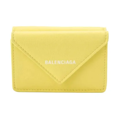 Balenciaga Кожа Кошелек Мини Женский Светло-Желтый
