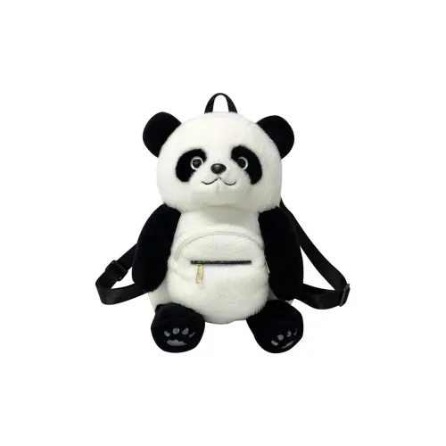 BUBM Плюшевый рюкзак Женский Белый Черный