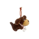 Такса Подвеска - Резина - Кнопка - Розово-белый Шарф