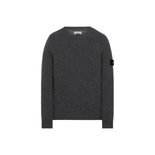 STONE ISLAND Свитер Мужской Угольный Серый