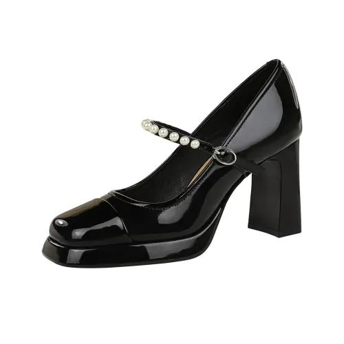 YAFEI XUANYU Грубый каблук Мэри Джейн 9CM Женские