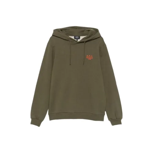 A.P.C Свитшот Мужской Оливково-зеленый